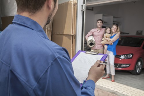 Organised removals team preparing for a move in Merton