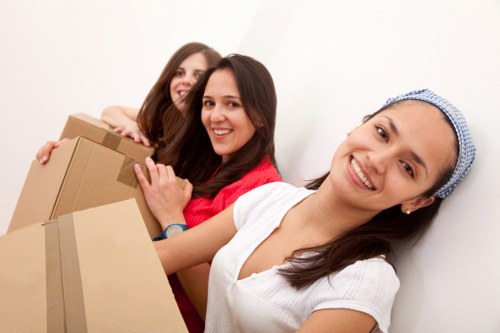 Family preparing for a residential move in southwest London