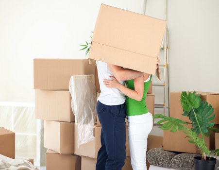 Removal company team preparing a move in Merton