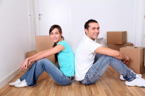 Managers reviewing health and safety procedures for removals