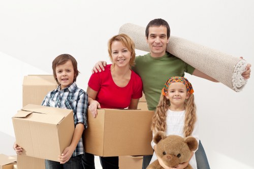 Organized moving day with a hired removal truck in Merton