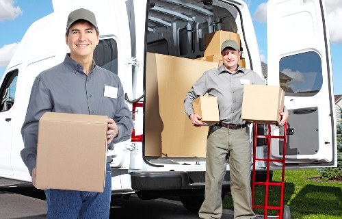 Office packing boxes and storage materials for business relocation in Merton
